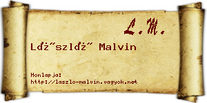 László Malvin névjegykártya